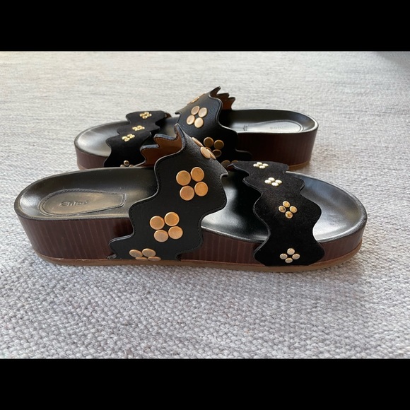 CHLOE LAUREN STUDDED PLATFORM SANDAL 38/ 8 - Picture 2 of 9